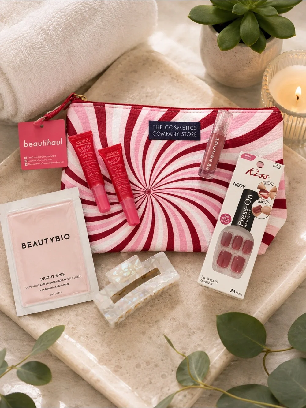 Beauty Bundle Gift Set – Cosmetics Company Store Bag, Tower 28, KISS Nails & Mor